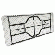 Table pliante monobloc 183 cm - 8 places - Polyéthylène haute densité et acier époxy - Intérieur/Extérieur - Charge 200 kg_4
