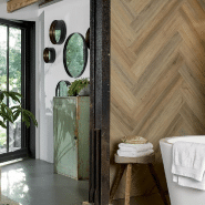 Wallart planches d'aspect de bois chêne naturel marron latte 432694_4