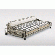 Canapé convertible Margarita - Tissu tweed gris silex - Matelas mémoire 20 cm - Ouverture express - Lattes 160 cm_4
