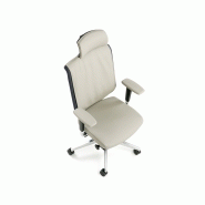 Fauteuil ergonomique Waldo en cuir régénéré - mécanisme synchrone 3 positions - soutien lombaire et appui-tête réglables_4