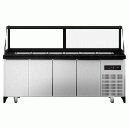 Saladette TORONTO - L2550 mm - Noire - 4 portes - 6x GN 1/1 - P900_4
