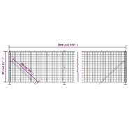 Vidaxl clôture en treillis métallique avec bride anthracite 0,8x10 m 154288_4