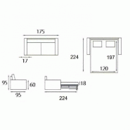 Canapé convertible express MASTER - Couchage 120x197 cm - Matelas 18 cm - Sommier à lattes RENATONISI - Microfibre gris graphite_4