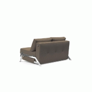 Canapé convertible design Innovation Living - Cubed 02 Chrome - 200x160 cm - Tissu Argus Brown_4