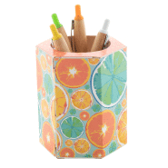 Pot à crayons hexagonal en papier personnalisable - Marquage quadri inclus - Minimum 100 pcs_4