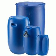 Fûts Plastique - 30L à 220L - à Bondes - Bleu - 30 L_4