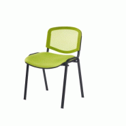 Chaise visiteurs  Anel dossier en résille - Bleu_4