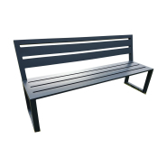Banc MIAMI STEEL - Design urbain en acier avec finition polyester - Personnalisable_5