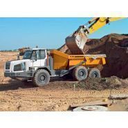 Tombereau de chantier Liebherr robuste et fiable pour terrains difficiles