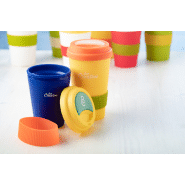 Mug thermos customisable - double parois en plastique - 400 ml avec couvercle bec verseur et grip en silicone_4