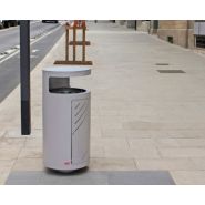 Poubelle publique Up23t - corbeille Mielek Top - Novatilu - 70 litres - acier galvanisé_4