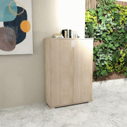 Armoire de rangement avec portes battantes TAK - Mobel Linea - Acacia clair_4