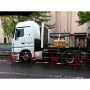 Barrière de chantier en acier galvanisé 1500mm - panneau personnalisable, bandes réfléchissantes_4