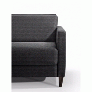 Canapé convertible express Oslo Tweed Graphite - Couchage 140x197x16 cm - Sommier à lattes Renatonisi - Matelas inclus_4