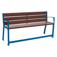 Banc en acier et plastique recyclé Silaos Spécial Sénior_4