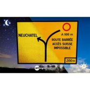 Panneau de voirie temporaire KD42C - Déviation avec mention de ville - Signalisation de carrefours complexes_4
