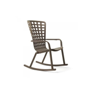 Fauteuil à bascule en résine FOLIO ROCKING - Stamp - design ajouré et finition mate_4