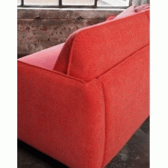 Canapé convertible Carmine 140x195 en tissu Maracaibo fraise - Pieds Liberty acier brun - Fabrication italienne_4