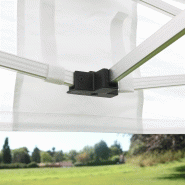 Tente pliante professionnelle 3x3m - Aluminium 40mm - Toile 300g/m² imperméable - Blanche_4