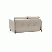 Canapé design convertible Cubed 02 Arms - Innovation Living - Lit 140x200 cm - Tissu Blida Sand Grey_4