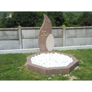 Jardins du souvenir - Les Stèles - Stèle flamme en granit massif avec gravure personnalisée_4