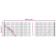 Vidaxl clôture en treillis métallique avec bride anthracite 1,6x10 m 154308_4