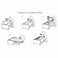 Canapé-lit compact 3 places Denso Rapid Express 140 cm - Microfibre marron - Matelas 18 cm mousse haute résilience_4