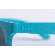 Lunettes de soleil en plastique écologique - paille de blé - protection UV400 - couleur bleue - 18g_4