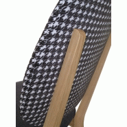 Chaise Alexia en bois massif - hêtre ou chêne - fabrication française - assise et dossier garnis_4