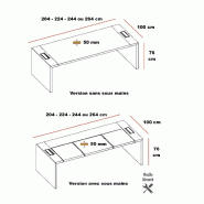 Bureau de Direction E10 - QUADRIFOGLIO - 204, Orme gris, Sans voile de fond, Non_4