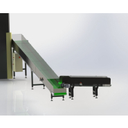 Convoyeur à bande motorisé pour charges légères et lourdes - S.M.D.T - tout type de revêtement et courbe, palettes en option_4