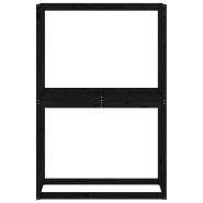 Vidaxl porte-pneus noir 120x40x180 cm bois de pin massif 825004_4