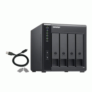 QNAP TR-004 Boîtier de disques de stockage Boîtier disque dur/SSD Noir 2.5/3.5