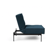 Fauteuil design convertible SPLITBACK - Innovation Living - Argus Navy Blue - Lit 90x115 cm - Pieds acier noir mat_4