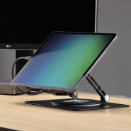 Support Rotatif pour PC Portable, Base Pivotante à  360&deg;, Support Rotatif pour Bureau, Hauteur et_4