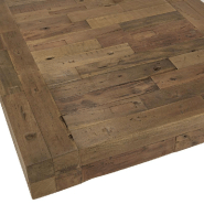 Table basse carrée SATHIM en teck recyclé massif - Design écologique et caractère unique_4