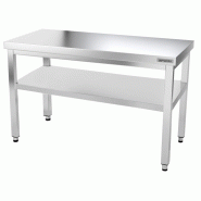 Tables Inox centrales Premium avec Etagère - P 600 mm | Ggm - 1400_4