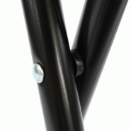 Tabouret noir compact et robuste, facile à transporter