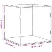 Vidaxl boîte d'affichage transparente 30x30x30 cm acrylique 154913_4