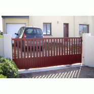 Portail coulissant semi barreaudé - 5500 / 1400_4