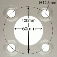 5.00x10 Pneu et roue de remorque 4 crampons 100mm PCD 72N Capacité de charge 355kg (Lot de 3)_4