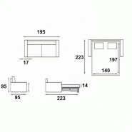 Canapé convertible premium express 140 cm - sommier à lattes Renatonisi - matelas Bultex - cuir vachette taupe clair_4