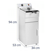 Friteuse professionnelle électrique 16 litres  sur meuble (400 v)_4