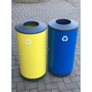 Poubelles tri sélectif en métal galvanisé - extérieur/intérieur - acier galvanisé - 9 litres_5