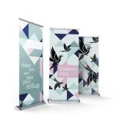 Roll-up pour stand et présentation événementiel - 80cm à 1,2m - Simple ou double face - Aluminium avec impression_4
