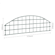 Vidaxl ensemble de clôture de jardin arquée 77,3x26 cm vert 146101_4