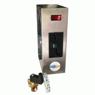 Monnayeur minuteur affichage pièce € - borne inox avec porte et serrure_4