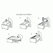 Canapé-lit Dreamer Express - sommier à lattes 120 cm - microfibre graphite - matelas 16 cm inclus_4