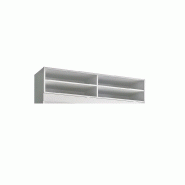 Lit escamotable Lutecia surmeuble - 140 x 190 cm - profondeur 50 cm - blanc mat - avec niches de rangement_4