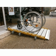 Rampe d'accès aluminium pliante - largeur 80 cm, longueur 100 cm - PMR - capacité 350 kg - bordure chasse-roue_4